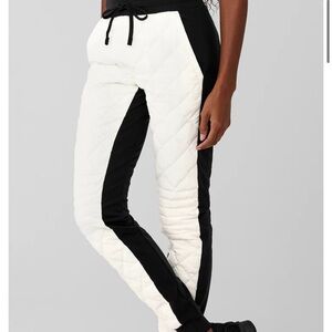 ALO Yoga Black and White Quilted Joggers